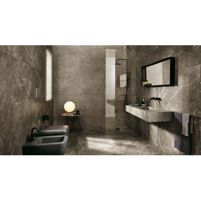 Fap Ceramiche wand- en vloertegel - 60x60cm - 9mm - Vierkant - gerectificeerd - Marmerlook - Bruin/grijs mat