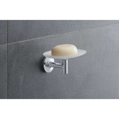 Duravit Starck T Zeephouder - wandmodel - 14x10.6cm -matglas - chroom
