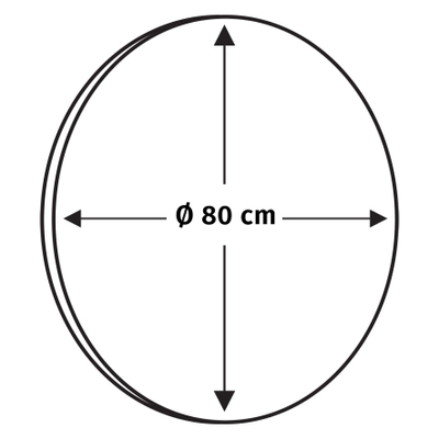 Differnz Spiegel Rond 80 x 80 cm wit