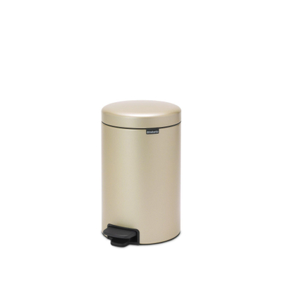 Brabantia NewIcon Pedaalemmer - 12 liter - kunststof binnenemmer - metallic gold