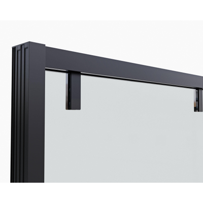 Saniclass Neptune Zijwand - 90x200cm - helder 8mm glas - zwart mat