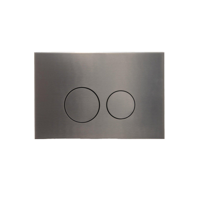 FugaFlow Metal Bedieningsplaat - bedieningspaneel voor Geberit UP320 inbouwreservoir - dualflush - ronde knoppen - metaal gunmetal