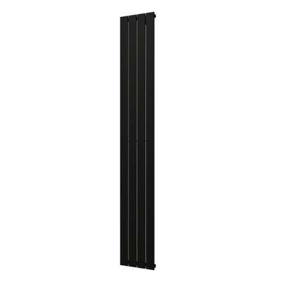 Plieger Cavallino Retto designradiator verticaal enkel middenaansluiting 2000x298mm 666W mat zwart