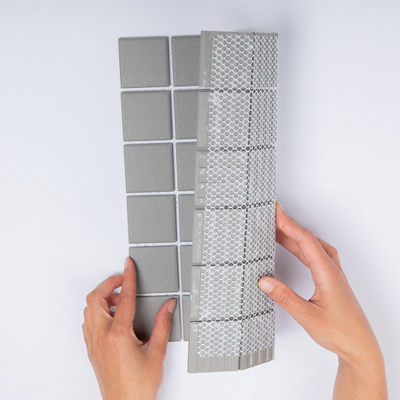 The Mosaic Factory London mozaïektegel - 30.9x30.9cm - wand en vloertegel - Vierkant - Porselein Dark Grey Mat