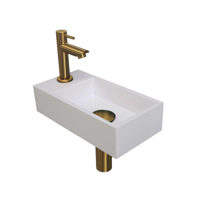 INK Versus Fonteinpack - Polystone - links fonteinkraan - designsifon - afvoerplug - incl bevestiging