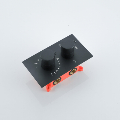 Fortifura Calvi Thermostatische Inbouwkraan - met inbouwdeel - mat zwart-licht beshadigd- OUTLETSTORE