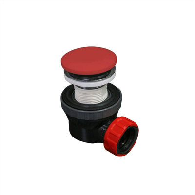 Mondiaz Click sifon - 6.7cm - ruimtebesparend - rond - Solid surface Fire