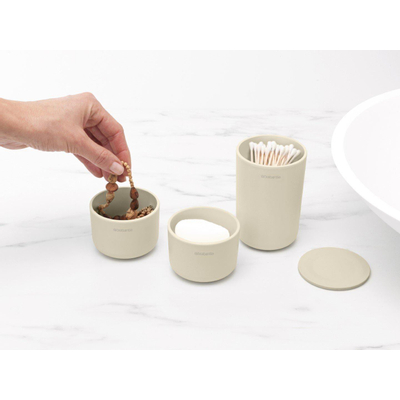 Brabantia ReNew Opbergpotjes Set Van 3 Soft Beige