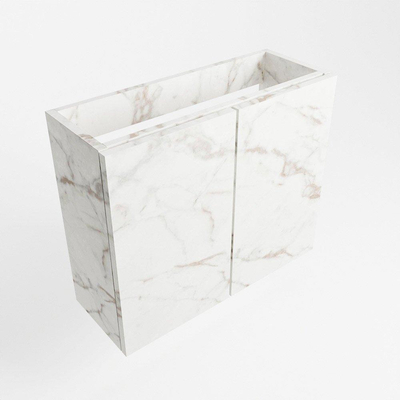 Mondiaz FOWY fonteinonderkast - 60x22x50cm - 2 deuren - push to open - softclose - Carrara