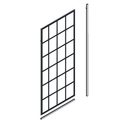 Best Design Black-Screen Inloopdouche 100x200cm 10mm Nano veiligheidsglas zwart