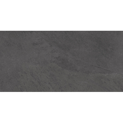 Atlas Concorde Solution wand- en vloertegel - 29.6x59.5cm - 8mm - gerectificeerd - Natuursteen look - Zwart