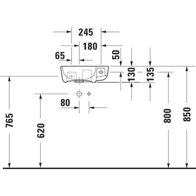 Duravit Me by starck fonteinset 40x22cm met koudwaterkraan en sifon wit