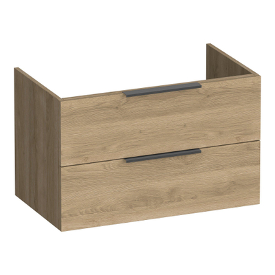 BRAUER Elevate wastafelonderkast 80 excl. opleggrepen 2 softclose lades en 1 sifon uitsparing - Sunlit