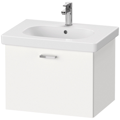 Duravit XBase Wastafelonderkast 60x45.8x44.8cm 1 lade Standaard greep met softclose spaanplaat wit Mat