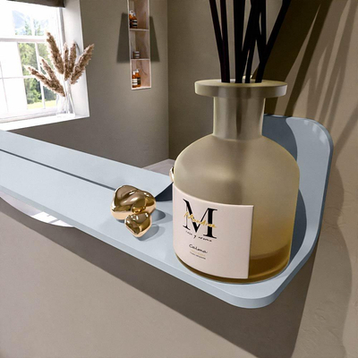 Mondiaz SPOT Badkamerspiegel - rond 100cm - spiegelplanchet - kleur Clay