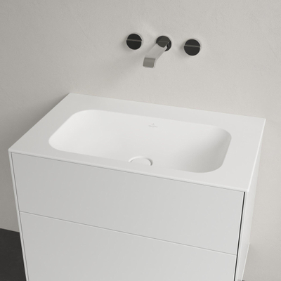 Villeroy & boch Finion meubelwastafel 80x50 zonder kraangat zonder overloop stone white Ceramic+ stone white