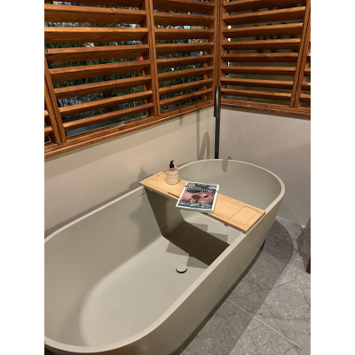 Riho Bilbao vrijstaand bad - 170x80cm - solid surface - mat Pebble Grey (Beige)