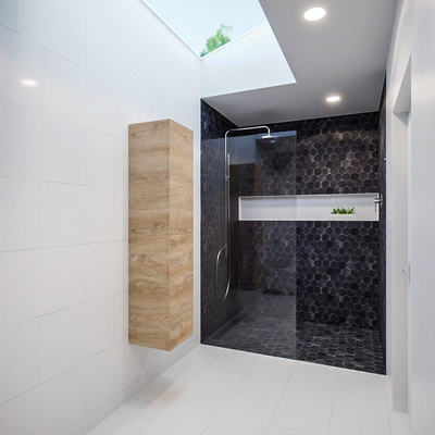 MONDIAZ BEAM Kolomkast - 160cm - 2 deuren - Washed oak