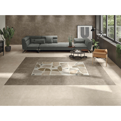 STN Ceramica wand- en vloertegel - 74.4x74.4cm - 9.7mm - gerectificeerd - Natuursteen look - Beige