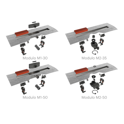 Easydrain Compact taf verlaagd douchegoot rooster 100cm zero voor tegeldikte 3 13 mm rvs