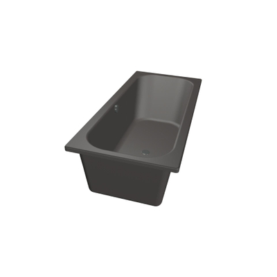 Xenz Aruba ligbad - 170x75cm - met overloop - zonder afvoer - Acryl Antraciet Mat