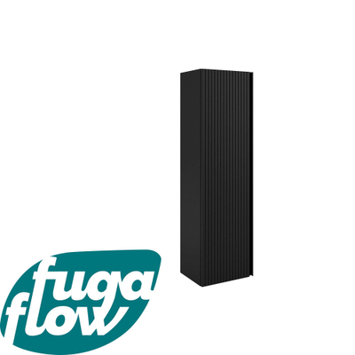 FugaFlow Eccelente Arredo Hoge Kast - 120x34.5x27.5cm - 1 deur - mat zwart - MDF