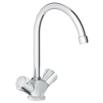 GROHE Costa L keukenkraan lage druk met hoge uitloop met kettingoog chroom OUTLET