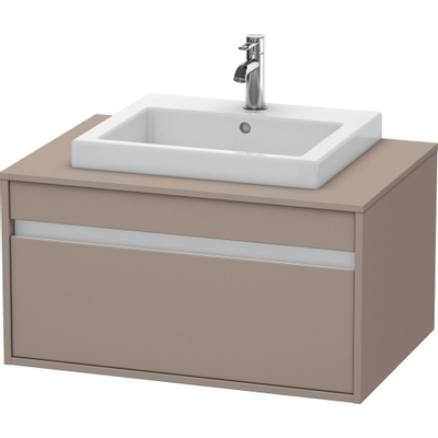 Duravit Ketho Wastafelonderkast 80x55.5x42.6cm 1 lade Standaard greep met softclose spaanplaat Basalt Mat