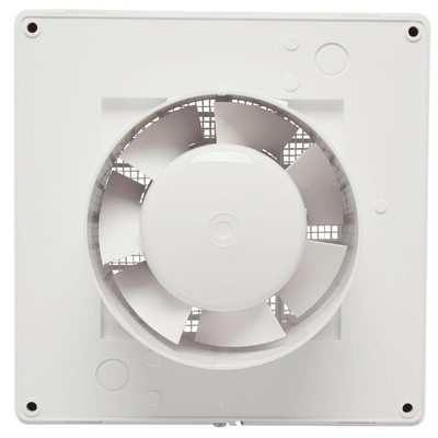 Sanivesk Standaard ventilator - Ø12.5 - Op (licht)schakelaar - Vierkant - Wit