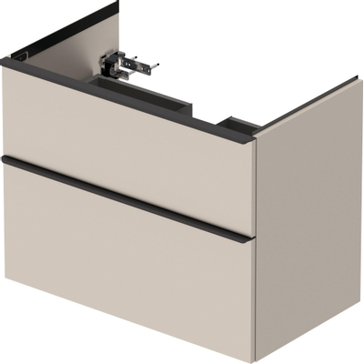 Duravit D-Neo wastafelonderkast 81x62.5x46.2cm 2 lades Taupe Mat