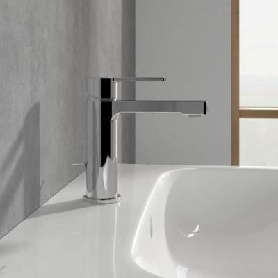 Villeroy & Boch Architectura Eengreeps wastafelkraan - met trekstang-afvoergarnituur - chroom