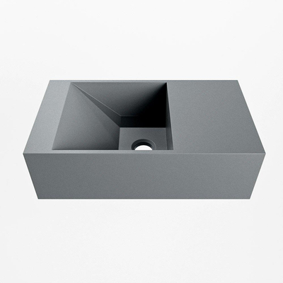 Mondiaz TYNE Fontein - 40x23x12cm - wasbak Rechts - zonder kraangaten - solid surface - Plata