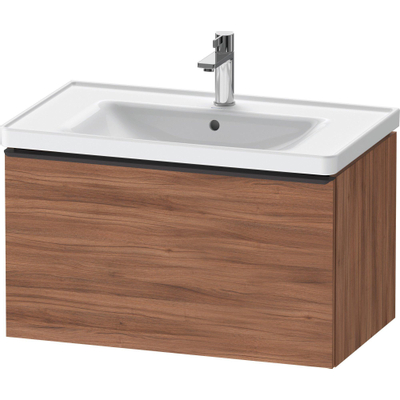 Duravit D-Neo wastafelonderkast 78.4x44x45.2cm 1 lade met softclose Noten Mat