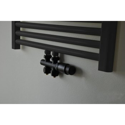 Riko set thermostatisch onderblok recht mat zwart