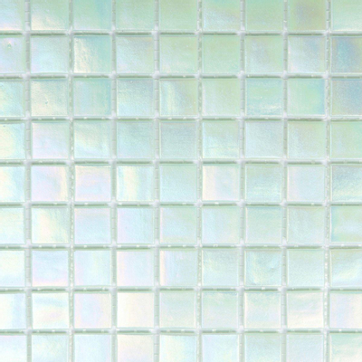 The Mosaic Factory Amsterdam mozaïektegel - 32.2x32.2cm - wand en vloertegel - Vierkant - Glas Light Green glans
