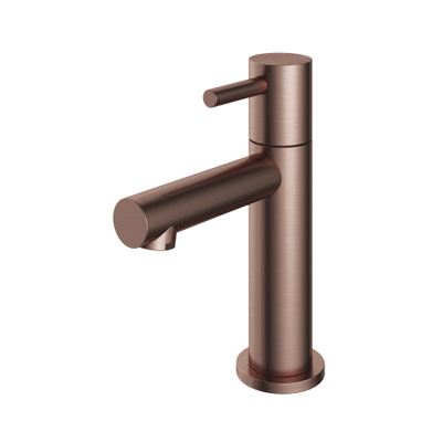 Hotbath Dude Fonteinkraan opbouw - L-uitloop 8.5cm - PVD - geborsteld koper OUTLETSTORE