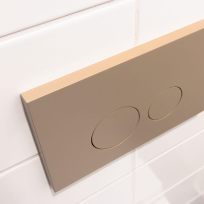 FugaFlow Bedieningsplaat - bedieningspaneel voor Geberit UP320 inbouwreservoir - dualflush - ronde knoppen - kunststof taupe -