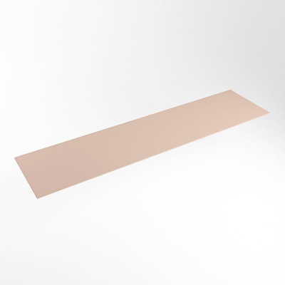 Mondiaz TOP 46 Topblad - 190x46x0.9cm - geschikt voor afdekplaat - Solid surface - Rosee