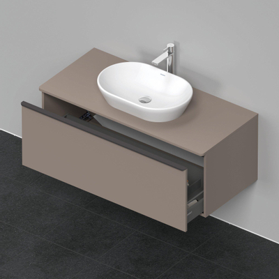 Duravit D-Neo wastafelonderkast 120x45.9x55cm 1 lade Basalt Mat