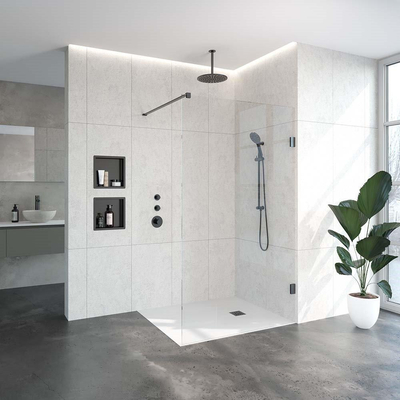 BRAUER Create Complete Profielloze Inloopdouche - 120cm - gunmetal geborsteld