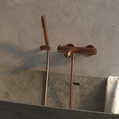 Brauer Copper Edition Badkraan - gladde knop - PVD - geborsteld koper