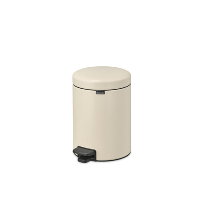 Brabantia NewIcon pedaalemmer 5 liter met kunststof binnenemmer Soft Beige