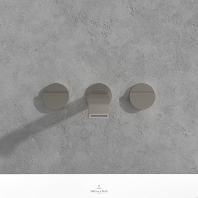 Villeroy & Boch Dawn Driegats wastafelkraan - Matt Brushed Nickel (RVS)