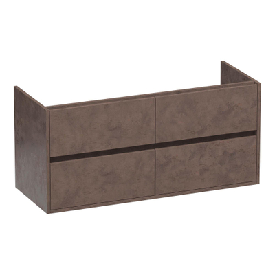 BRAUER Adore wastafelonderkast - 120x46x55cm - 4 softclose lades - greeploos - 2 sifon uitsparingen - Erosion