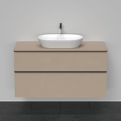 Duravit D-Neo wastafelonderkast 120x66.4x55cm 2 lades Linnen Mat