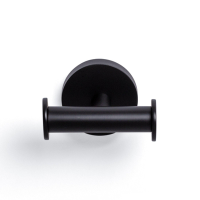 Ozean Eternal Handdoekhaak - dubbel - rond - mat zwart SHOWROOMMODEL