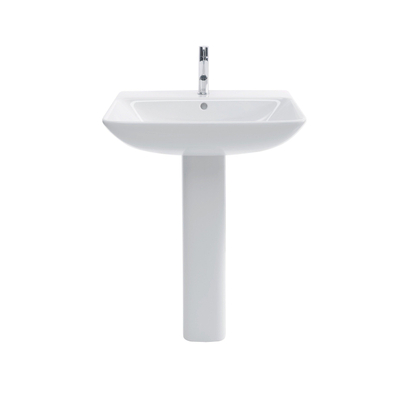 Duravit Me by starck wastafel 65x49 cm. 1x kraangat met overloop wit