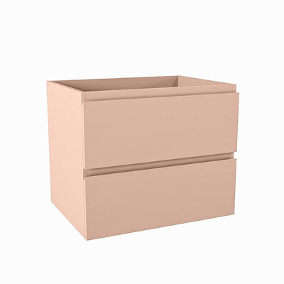 Mondiaz HAY wastafelonderkast - 60x45x50cm - 2 lades - uitsparing midden - softclose - Rosee