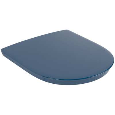 Villeroy & Boch O.novo Vita closetzitting met deksel met greeprand met doorlopende pen blauw