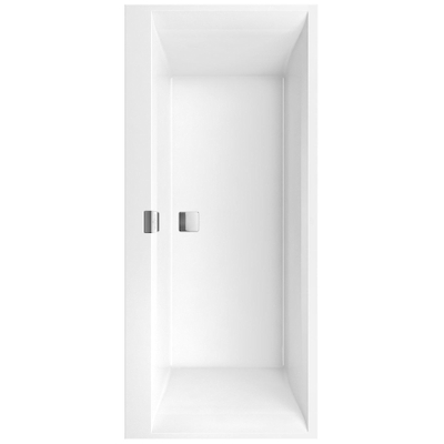 Villeroy en Boch Squaro Edge 12 bad quaryl rechthoekig 180x80x45cm incl. poten en afvoer /overloopcombinatie wit